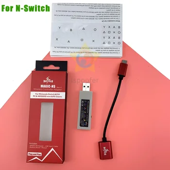 

2020 For Magic NS Wireless controller adatper for Nintendo Switch for PS3/Xbox-One Controller Fighting Stick Adapter for NS & PC