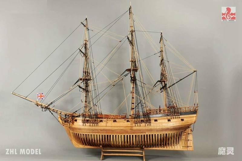 ZHL HMS Druid 1766 (2020 версия вишни) Весы 1/50 900 мм 35 4 "полный ребро Дерево Модель комплект