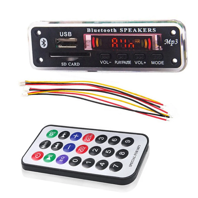 

MP3 Decoder Wireless Bluetooth 5V 12V Board MP3 Audio Player Module Support USB SD AUX FM Audio Radio For Car Accessories Kit