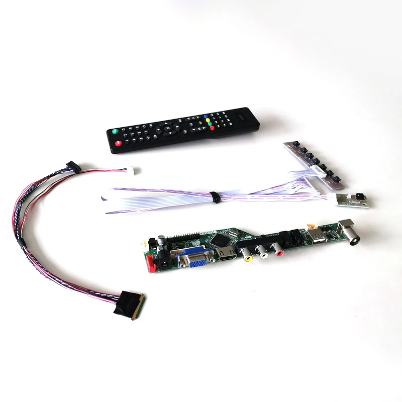 For LTN156AT03-001/B01 15.6" LVDS 40Pin WLED VGA+HDMI+AV+USB+RF T.V56 screen controller drive board 1366*768 notebook PC DIY kit