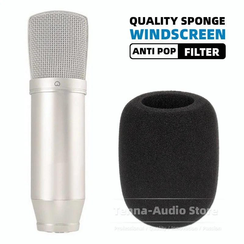 

Windshield Sponge Mic Cover Windproof Foam For MXL V87 V 87 Condenser Microphone Windscreen Anti Noise Pop Filter Mike Shield