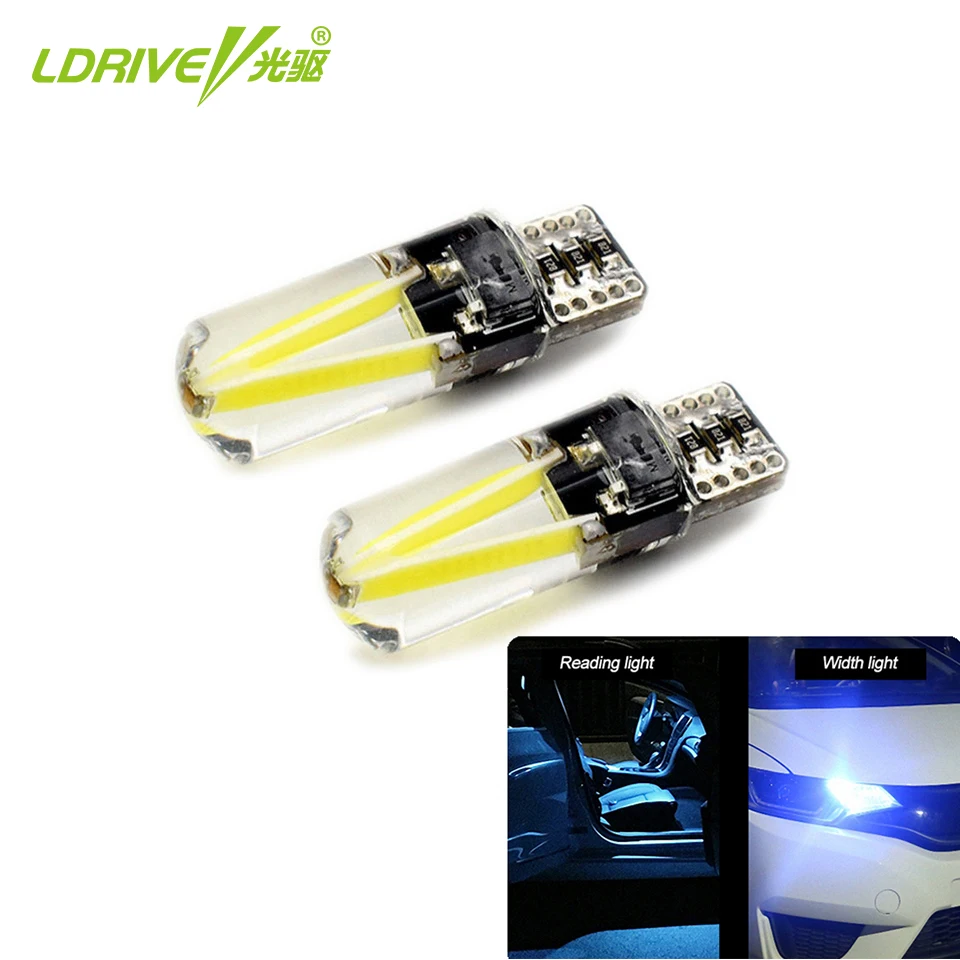 LDRIVE Canbus Error Free 12V 2 3 W светодиодный T10 силиконовый шарик 3000K 4300 К 6000 Цвет: желтый