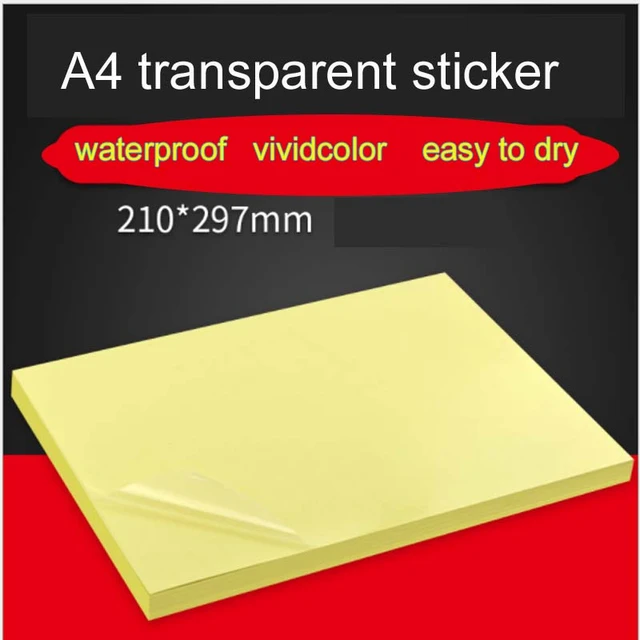 Adhesive Transparent Sticker Paper Printing  A4 Transparent Sticker Paper  Inkjet - Transfer Paper - Aliexpress