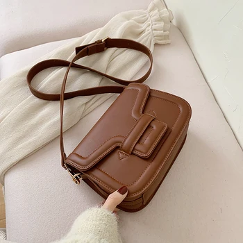 

Small Solid Color Pu Leather Crossbody Bags For Women 2020 Fashion Shoulder Simple Bag Lady Travel Handbags