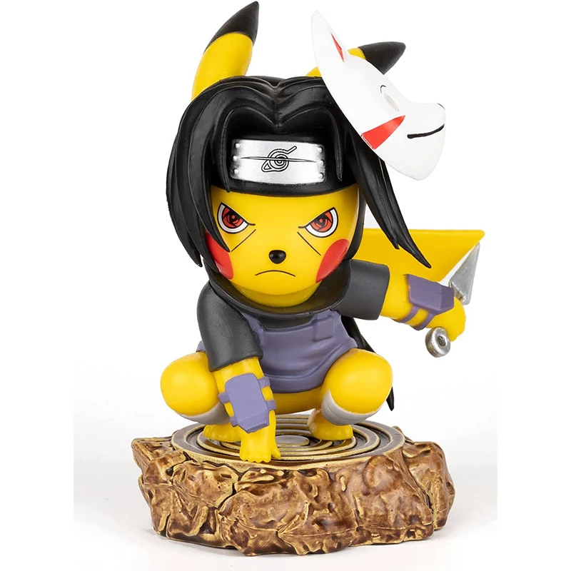 TAKARA TOMY Pikachu Косплей Uchiha Itachi Коллекция ПВХ фигурку Модель игрушки подарок для