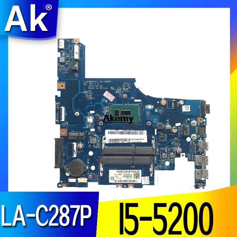

LA-C287P motherboard for Lenovo Z51-70 G51-70 G51-70M Laptop Motherboard I5-5200U AIWZ0/Z1 LA-C287P 5B20J23574 Test OK