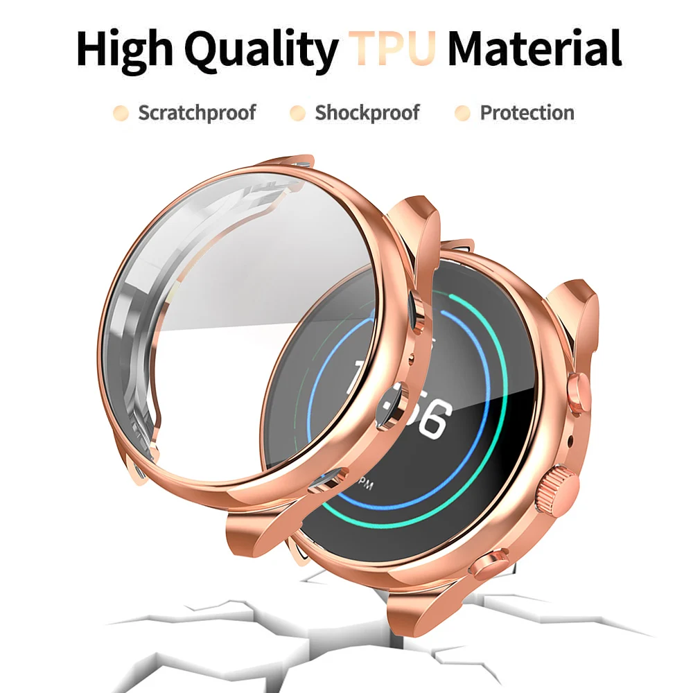 Для Fossil Ftw6022 чехол для часов Защитная пленка для экрана полная крышка легкий Бампер Мягкий ТПУ тонкий корпус несколько цветов аксессуары