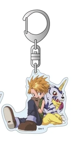 Anime Digimon Keychain Figure Doll Acrylic Pendant Keyring Collectible Gift