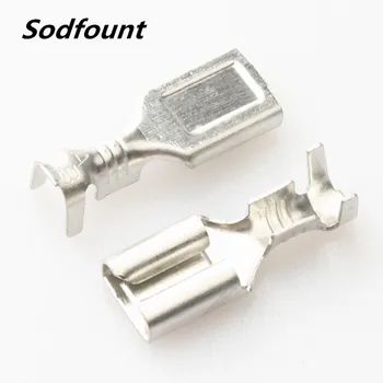 

100pcs H62 brass tinned 4.8mm automotive terminal Automotive connector female terminal DJ626A-D4.8×0.8A