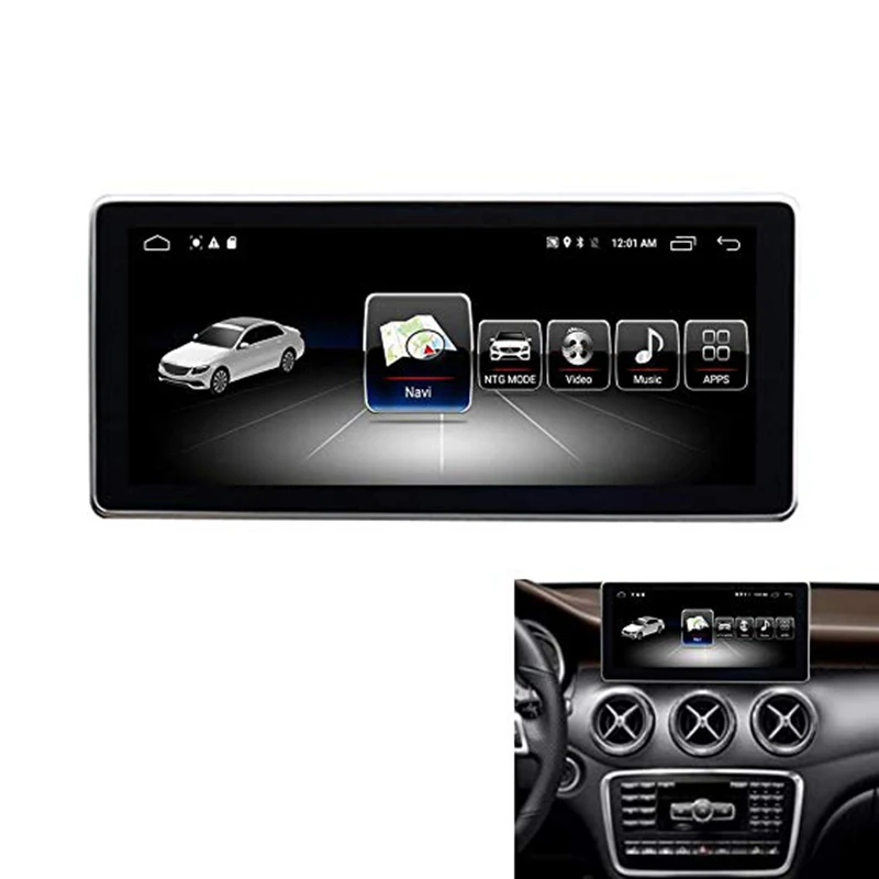 10,25 дюймов Android 7,1 3g + 32G Автомобильный gps-навигатор мультимедийный плеер Bluetooth нажатие на экран дисплей для Mercedes Benz CLA GLA