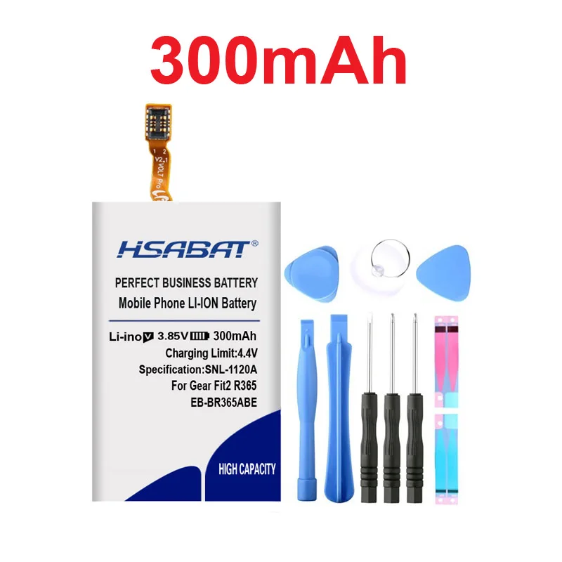 HSABAT 300 мАч EB-BR365ABE аккумулятор для samsung gear Fit2 Pro фитнес-SM-R365 R365 gear Fit 2 Pro