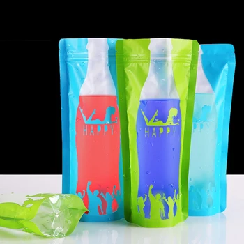 

Zipper Lock Drink Beverage Standing Window Frosted Bag Reseal Packaging print Liquid Powder Tea Soy Milk Shake Fruit Juice beer