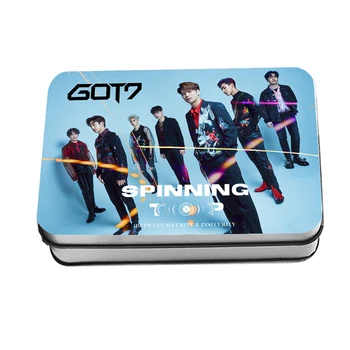 

Kpop GOT7 Album <SPINNING TOP> Polaroid Photo Lomo Card K-pop GOT7 Fans Gifts Metal Box 30PCS/Box Cards Drop Shipping