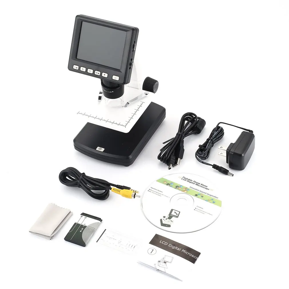 

3.5" LCD 500X Desktop Digital Microscope 5MP HD USB TV Camera Video Recorder WIFI 1200x Microscope um038