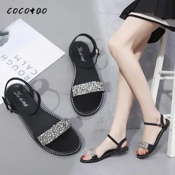 

Fairy Style Pearl Foreign Style Shoes Female 2020 Tide Shoes Single Shoes Summer Sandals Pregnant Women Fat Feet Wide Feet Large