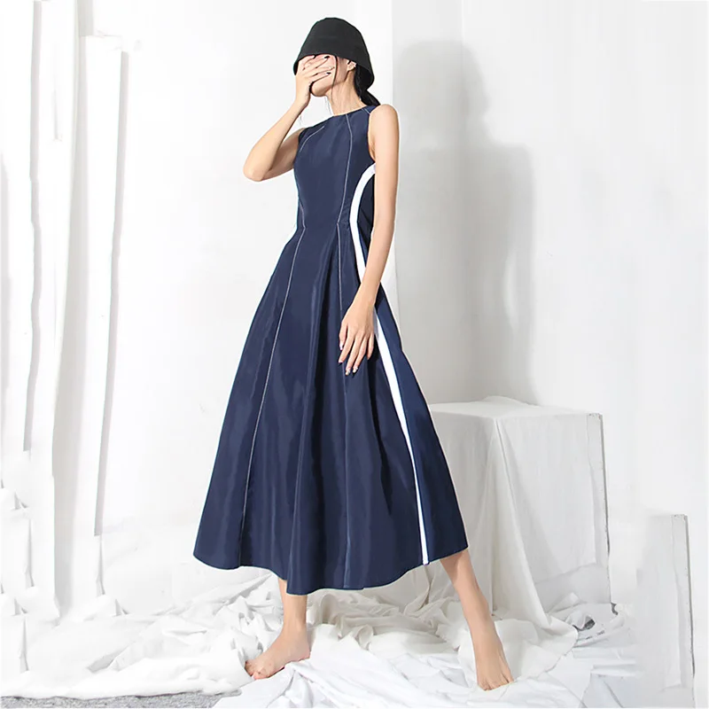 Mid length Navy Blue Dress 