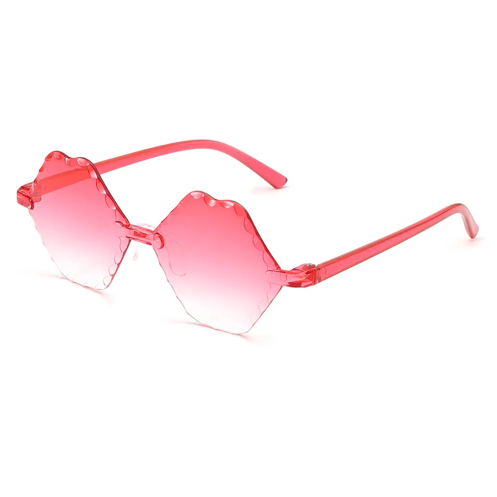 Fashion rimless Kids Sunglasses Boys Girls lips Sun Glasses UV Protection Classic Children Eyewear Lentes De Sol Gafas