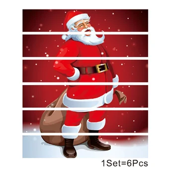 

Decorative Stair Santa Claus Sticker 3D Non-fading Adhesive Sticker