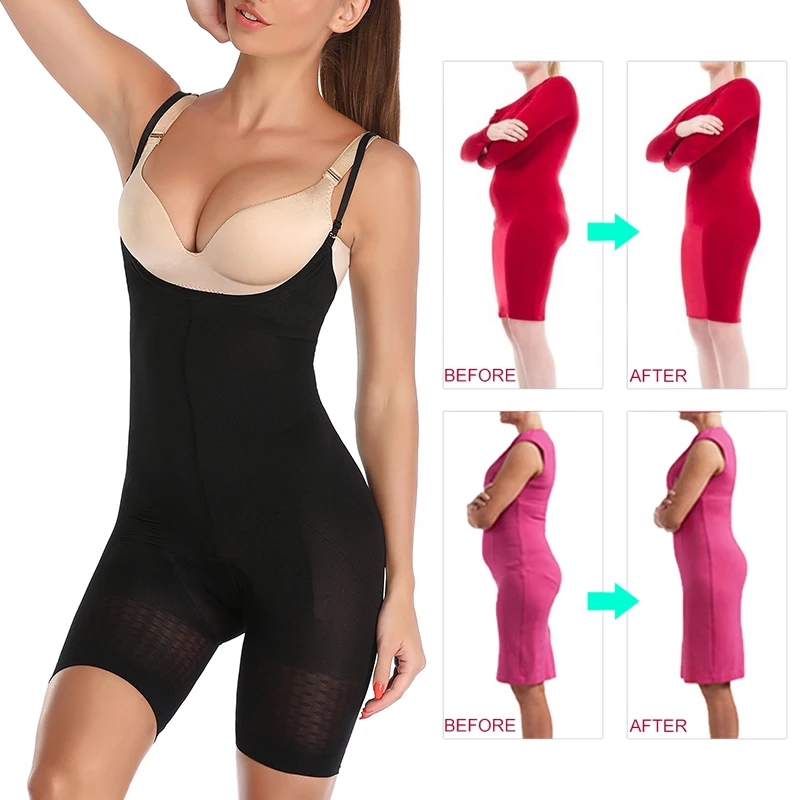 

Bodysuit Women Full Body Shapewear Underbust Slimming Mid Thigh Shaper Fajas Tummy Control Seamless Butt lifer Girdle Underwear