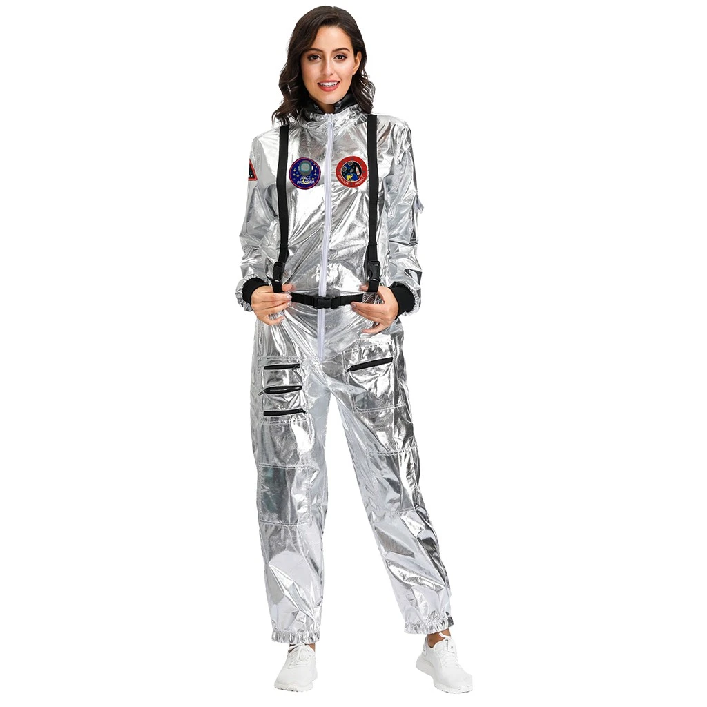 FREE OSTRICH Play Jumpsuits Halloween Space Suit Cosplay Costume Adult Women Carnival Long Sleeves Bodysuit For Lady Girls 917 | Женская