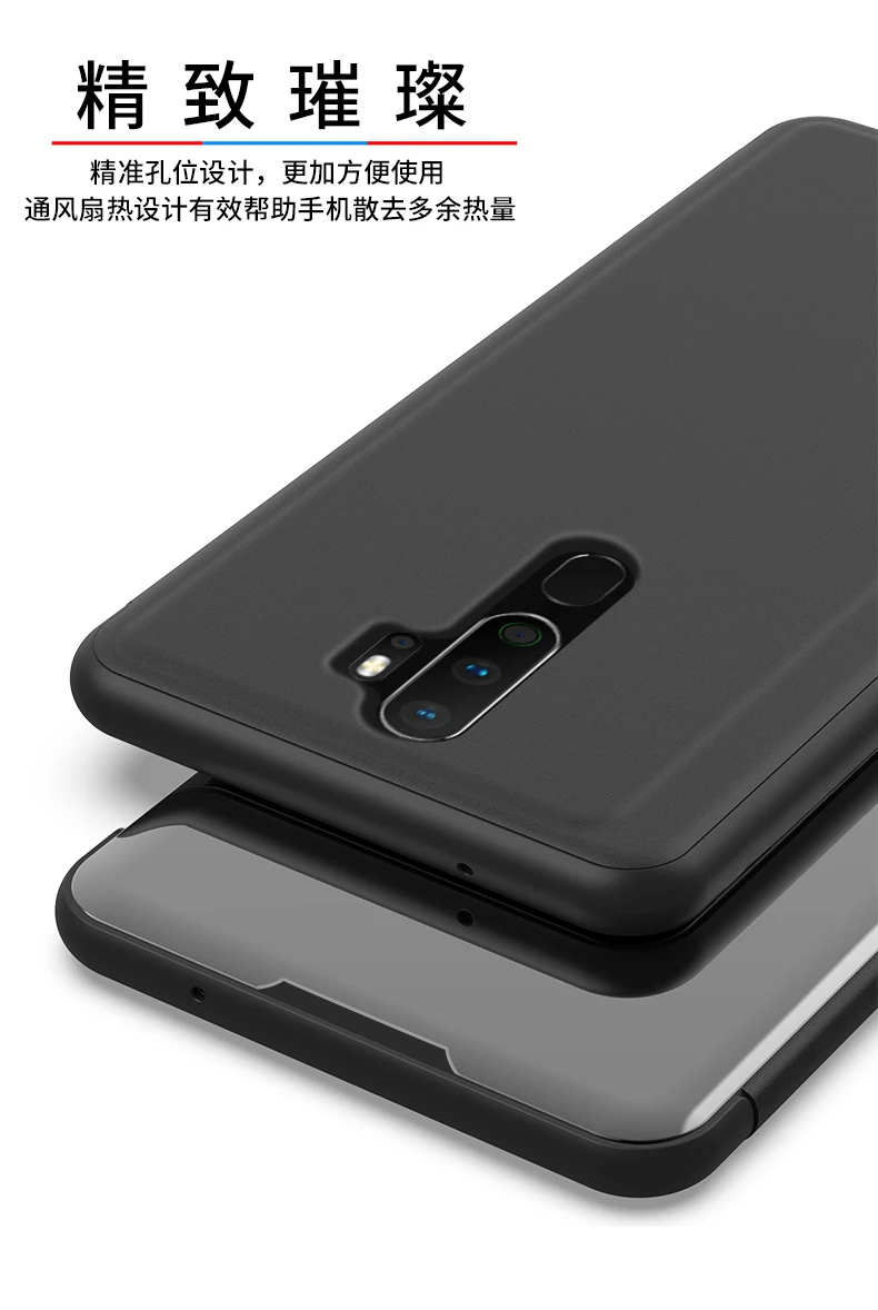 View Mirror Smart Flip Case for OPPO Realme 5 Pro A9 A5 A3 A1K Phone Leather Case for OPPO RenoZ K3 RealmeX Phone cover