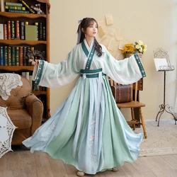 Costume de Cosplay de princesse ancienne Hanfu, élégant, Style chinois, broderie exquise, vêtements de danse à fleurs pour femmes 