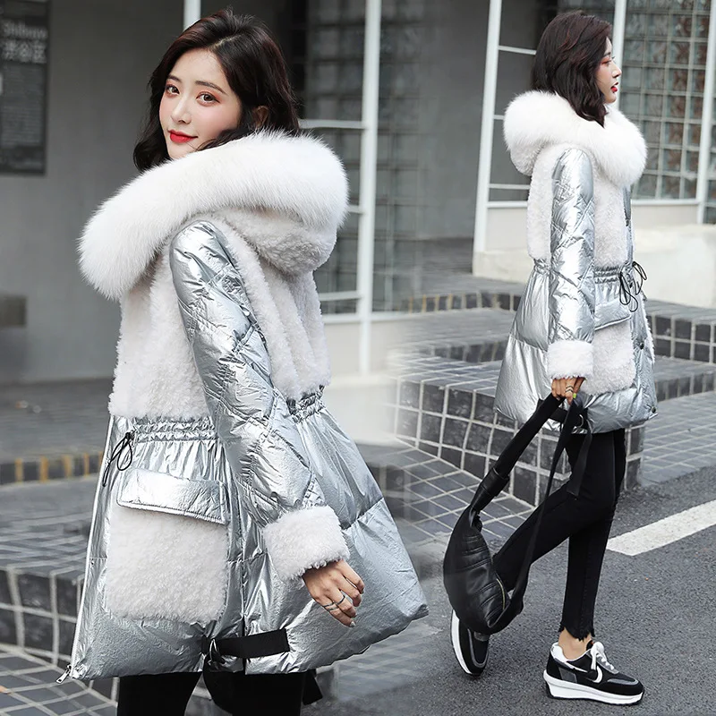 

2019 Winter New Style Xcmz7199 with Fur Collar Korean-style Elegant Western Style Cotton-padded Clothes Women's