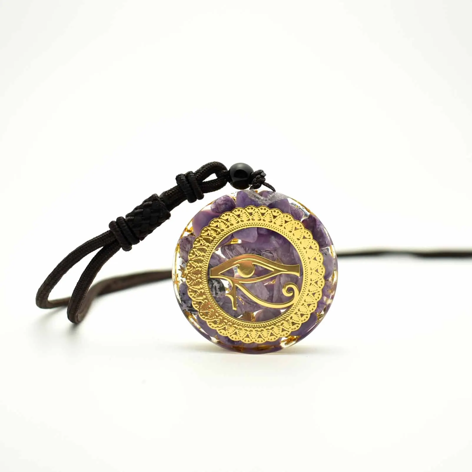 Подвеска Orgone energy crystal Charoite реквизит для медитации 24 золотых подвески