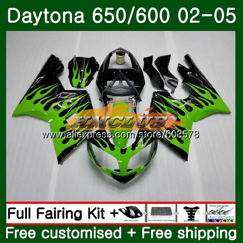 Средства ухода за кожей для Triumph Daytona 650 600 2002 2003 2004 2005 Daytona600 46CL. 18 Daytona650 Daytona 600 02 03 04 05 обтекателя зеленый пламя - Цвет: No. 1