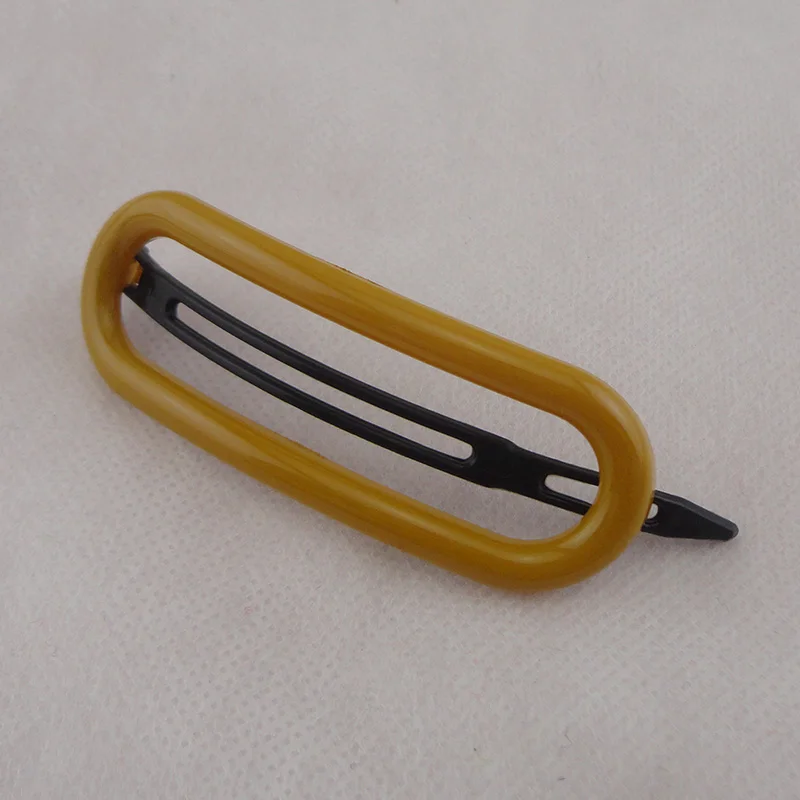 Yellow hairpins 10 шт. 2,8 см* 9,0 см лесные цвета ажурное овальное Акриловые зажимы для волос для женщин девочек заколки для волос аксессуары для волос - Цвет: Yellow hairpins