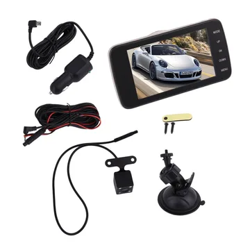 

Professional Dual Lens Full HD 1080P 4.0 Inch Car DVR Camera Rearview Mirror Digital Video Recorder Registrar Camcorder Hot New