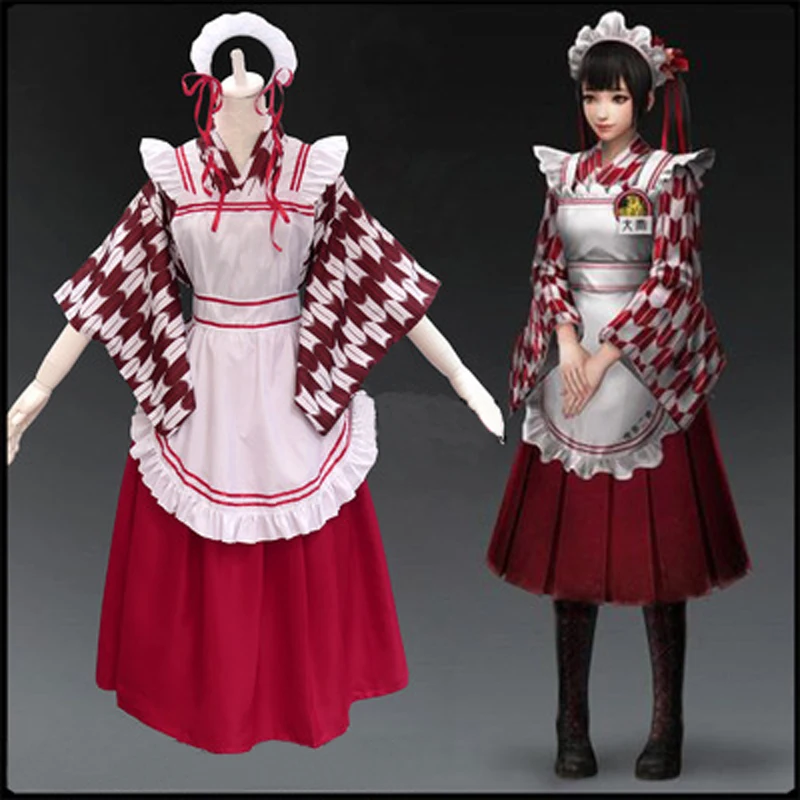 Dynasty Warriors Косплей Da qiao одежда горничной улучшенное кимоно Лолита Аниме игровой костюм