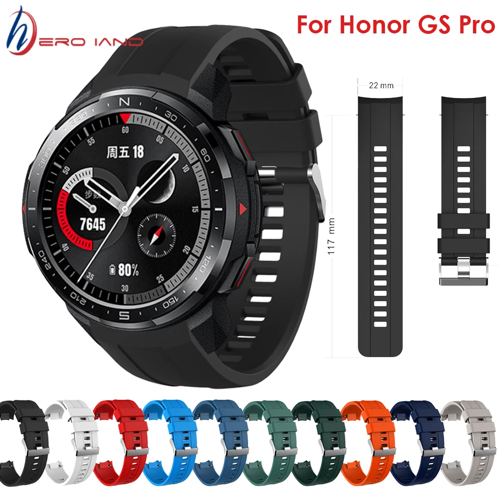 For Huawei Honor GS Pro Watch Band 22mm Sport Silicone Smart