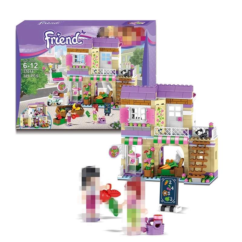 Heartlake Food Market совместим с Lepins Friend Series 41108 строительные блоки модель новогодние