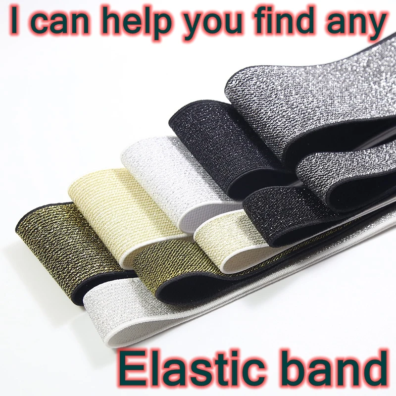 Cut Price Bandas elásticas de oro de varias tallas 38 ~ 50MM, cinta elástica, bolsas para ropa, pantalones, Goma elástica, accesorios de costura DIY, banda de goma WDgMn95zz