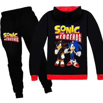 

Boy Girl Sonic The Hedgehog Clothing Sets Hoodie + Pants Children Kids Sweatshirt Trousers Long Sleeve T shirt Tops Tee Clothes