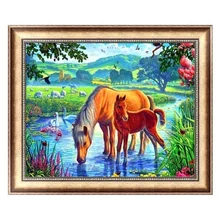 Лошадь Diy 5D алмазная картина вышивка животное вышивка крестиком комплект домашнего декора подарок