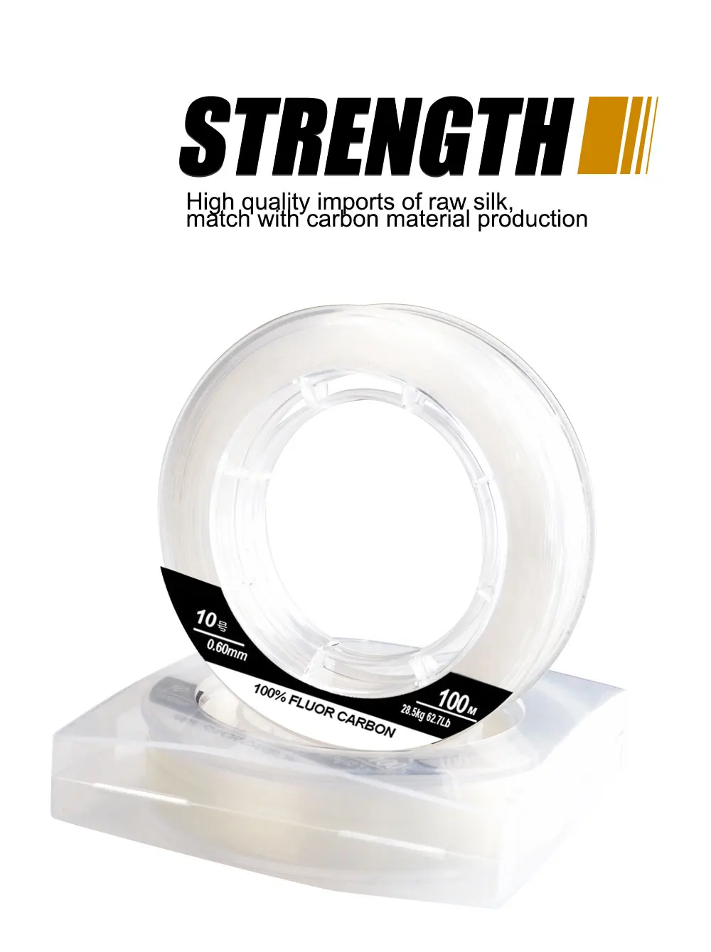 FTK 50M/100M 100% Fluorkohlenstoff-Angelschnüre 5,5-130,9LB Carbon Fiber Leader Fly Line Schnell sinkendes Karpfenangeln – Detail 6
