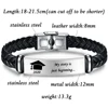 Men's Custom Personalize Engrave Jewelry Bracelets Fashion Braided Leather Inspirational Gifts Wristbands Bracelet For Him ► Photo 3/6