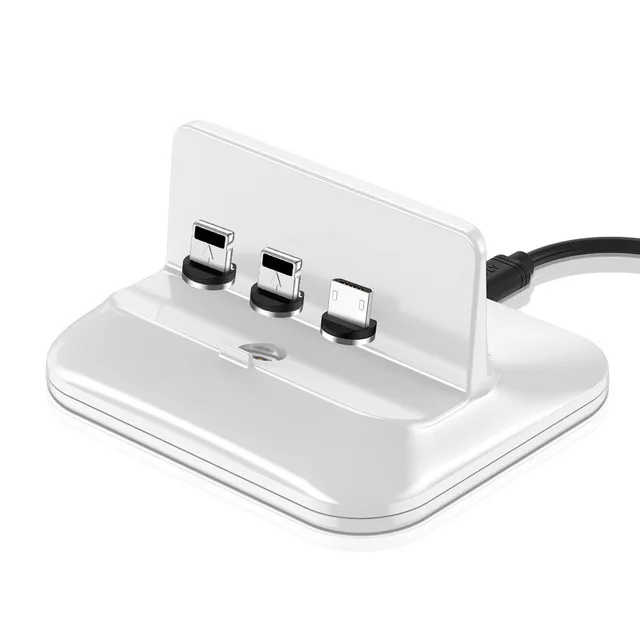 White with 3 Plug 3 в 1 Беспроводное зарядное устройство для iPhone и Apple Watch Series 1 2 3 4 Airpods Магнитный Держатель зарядного устройства для телефона зарядная док-станция - Цвет: White with 3 Plug