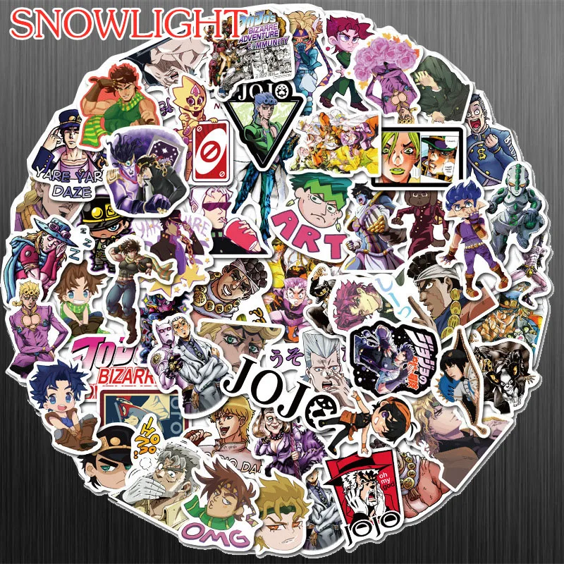 10/30/50 pcs/pack Anime JoJos Bizzare Adventure Pvc Waterproof Sticker For Luggage Laptop Bicycle Motorcycle Notebook Stickers