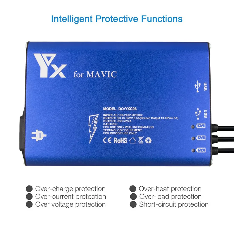 Интеллектуальное зарядное устройство Mavic Pro 5 в 1 с дистанционным управлением