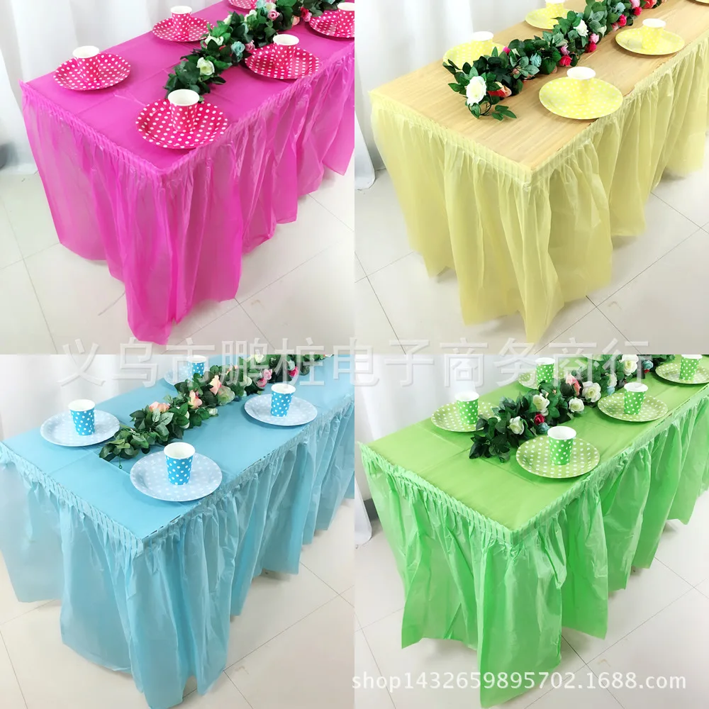

1pcs New DIY Tablecloth Yarn Tulle Table Skirt Wedding Party For Wedding Decoration Favors Party Home Textile Free shipping