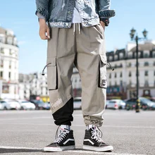 Мужские брюки с несколькими карманами, модные спортивные штаны для бега,, весна-осень, уличная одежда, высокое качество, хлопок, мужские брюки карго, HK1975