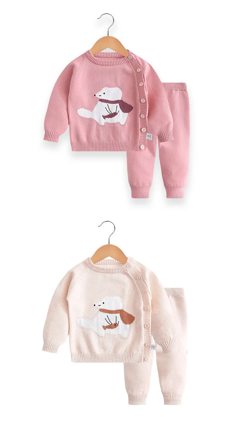 newborn baby clothing gift set IYEAL Baby Boy Girl Clothes Spring Newborn Toddler Girl Clothing Cartoon Tops  + Pant Outfits Baby Knit Sweater Infant Pajamas Baby Clothing Set expensive