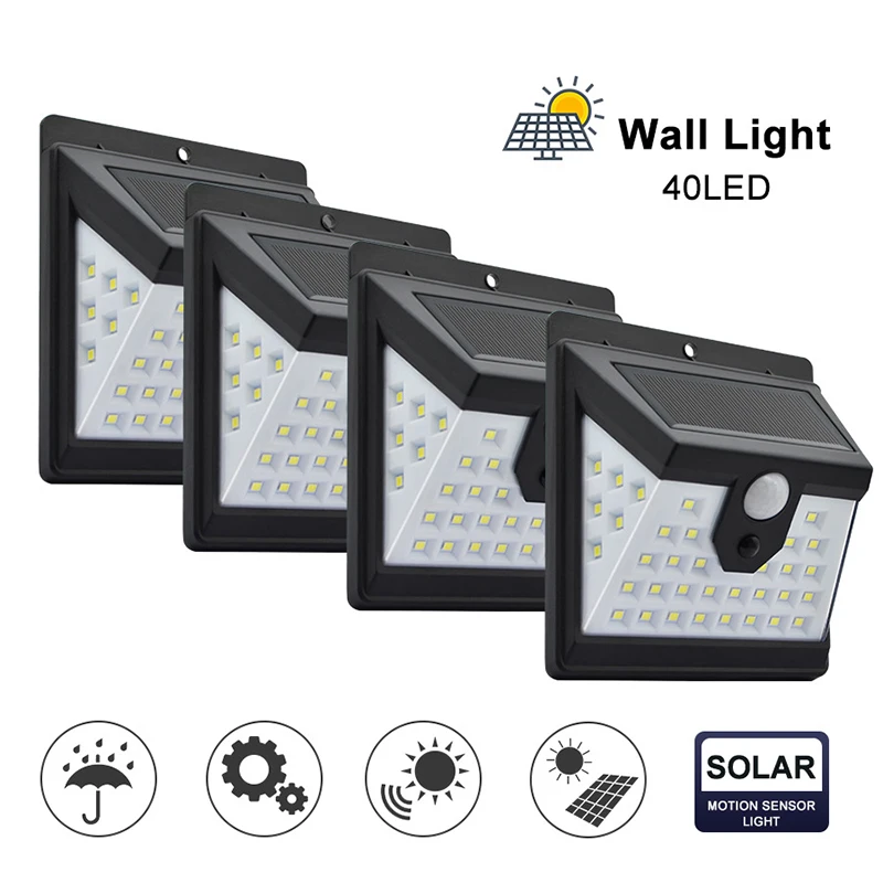 

Goodland 40 LED Solar Light Outdoor Solar Lamp Powered Sunlight Waterproof PIR Motion Sensor Light For Garden Decoration 3 Modes