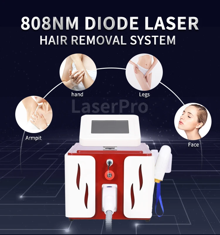Permenent 808 Diode Laser Three Wavelength 755nm 808nm 1064nm Hair Removal Painless Fast Portable Cooling System Machine For Spa