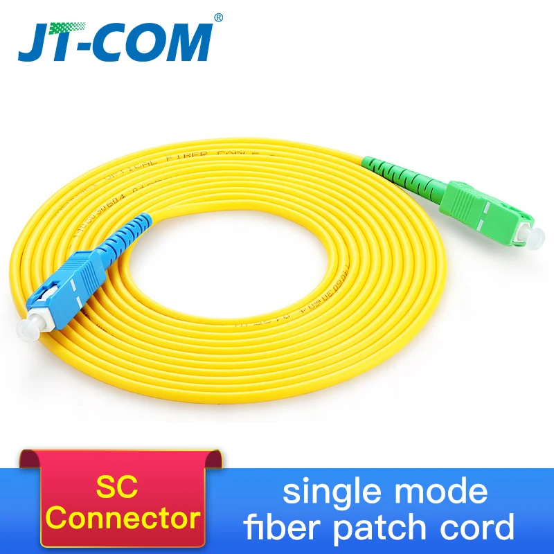 10 Pcs SC APC SC UPC Simplex 2 0mm PVC Fiber Optic Jumper Cable Single Mode 1