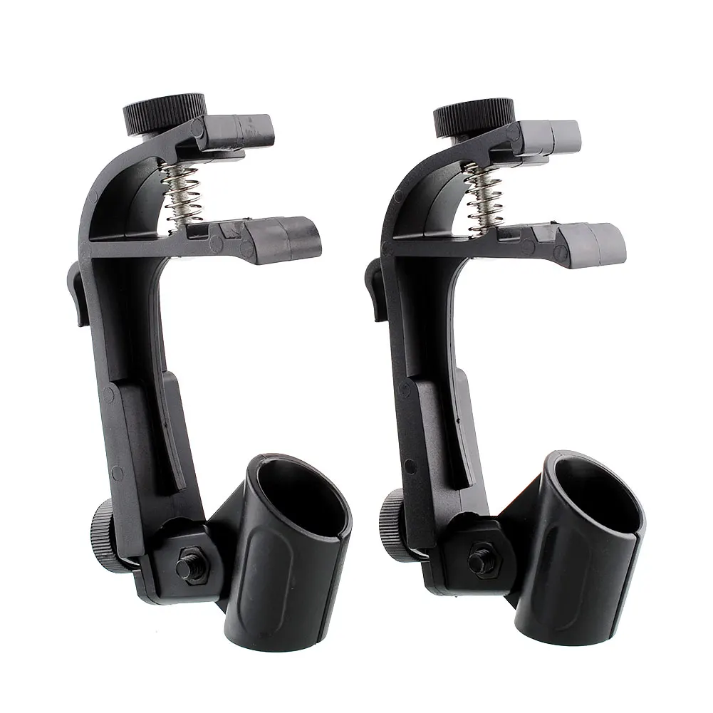 

Adjustable Drum Mic Microphone Holder Rim Mount Stand Studio Recording Black