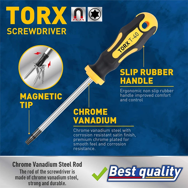 QUK Набор отверток 11 шт. Torx Набор Магнитных отверток CR-V изолированные прецизионные Мультитулы ремонт ручных инструментов электрики